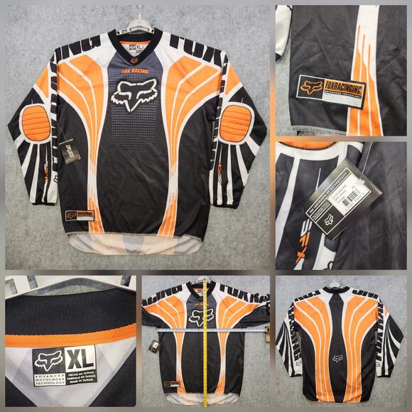 Fox Racing Jersey Mens XL Orange Black White SFX Motocross Long Sleeve NWT MX - Picture 1 of 14